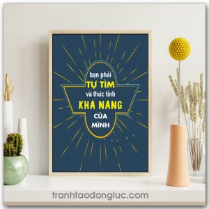 Mẫu Tranh Slogan: Bạn phải tự tìm và thức tỉnh khả năng của mình