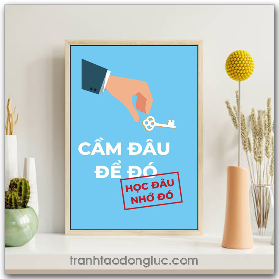 Mẫu Tranh Slogan: Cầm đâu để đó học đâu nhớ đó