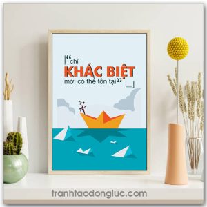 Mẫu Tranh Slogan: Chỉ khác biệt mới có thể tồn tại