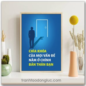 Mẫu Tranh Slogan: Chìa khóa của mọi vấn đề nằm ở chính bản thân bạn