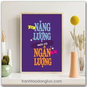 Mẫu Tranh Slogan: Có năng lượng mới có ngân lượng