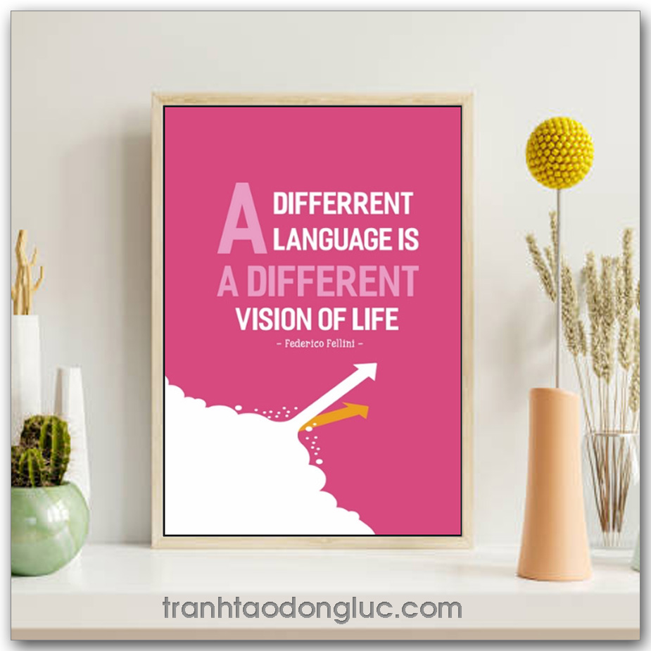 Tranh động lực tiếng Anh: A Differrent Language Is A Diferrent Vision Of Life
