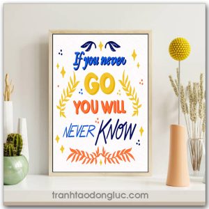 Tranh động lực tiếng Anh: If you never go you will never know