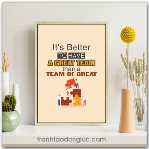 Tranh động lực Tiếng Anh: It's better to have a great team than a team of great
