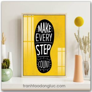 Tranh động lực tiếng Anh: Make every step count