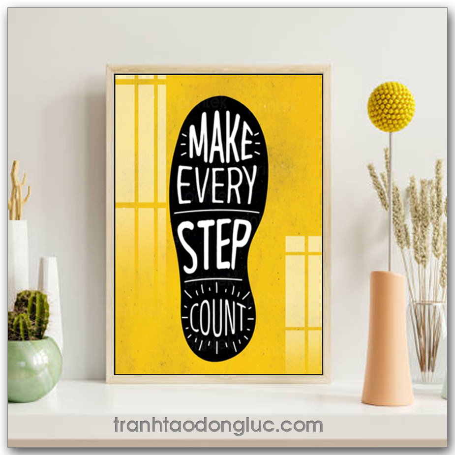 Tranh động lực tiếng Anh: Make every step count