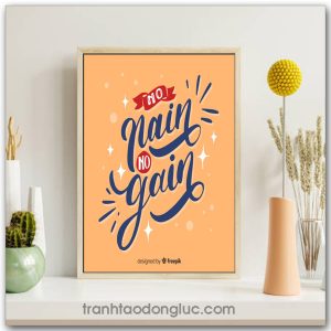 Tranh động lực Tiếng Anh: No pain no gain