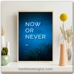 Tranh động lực Tiếng Anh: Now Or Never