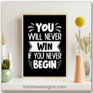 Tranh động lực tiếng Anh: You will naver win if you never begin