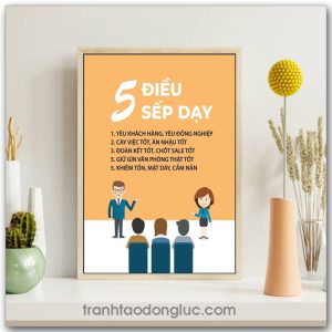 Tranh slogan tạo động lực: 5 Điều sếp dạy