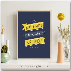 Mẫu Tranh Slogan: Biết nhiều không bằng biết điều