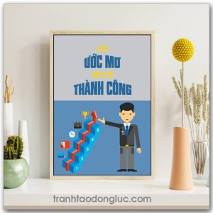 Mẫu Tranh Slogan: Có ước mơ sẽ có thành công