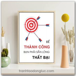 Mẫu Tranh Slogan: Để thành công bạn phải sẵn lòng thất bại