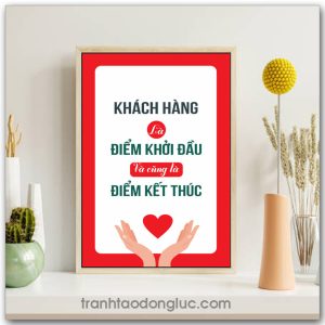 Mẫu Tranh Slogan: Khách hàng là điểm khởi đầu và cũng là điểm kết thúc