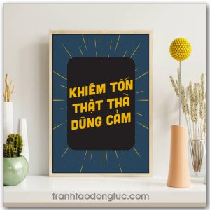 Mẫu Tranh Slogan: Khiêm tốn thật thà dũng cảm