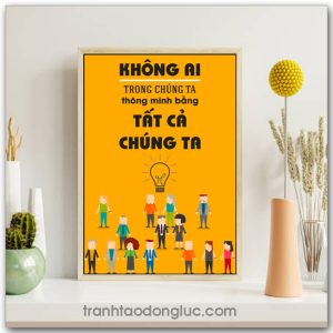 Mẫu Tranh Slogan: Không ai trong chúng ta thông minh bằng tất cả chúng ta