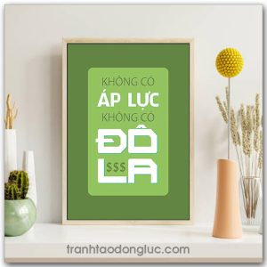 Mẫu Tranh Slogan: Không có áp lực không có đô la