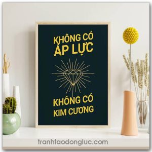 Mẫu Tranh Slogan: Không có áp lực không có kim cương
