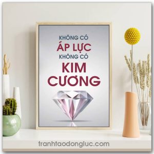 Mẫu tranh Slogan: Không có áp lực không có kim cương