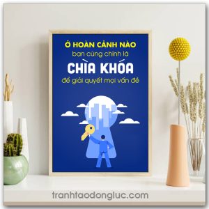 Mẫu Tranh Slogan: Ở hoàn cảnh nào bạn cũng chính là chìa khóa để giải quyết mọi vấn đề