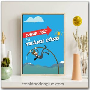 Mẫu Tranh Slogan: Tăng tốc để thành công