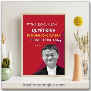 Mẫu Tranh Slogan: Thái độ của bạn quyết định sự thành công của bạn trong tương lai