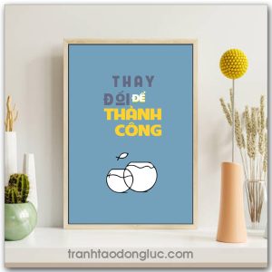 Mẫu Tranh Slogan: Thay đổi để thành công