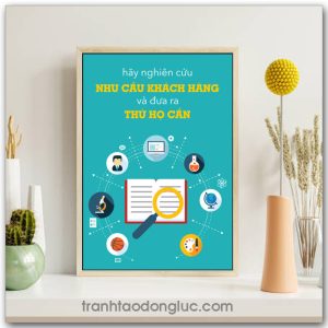 Mẫu tranh Slogan: Hãy nghiên cứu nhu cầu khách hàng và đưa ra thứ họ cần