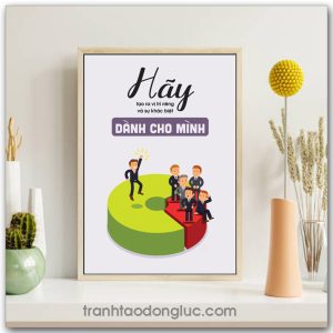 Mẫu tranh Slogan: Hãy tạo ra vị trí riêng và sự khác biệt dành cho mình