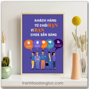 Mẫu tranh Slogan: Khách hàng từ chối bạn vì bạn chưa sẵn sàng
