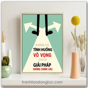 Mẫu tranh Slogan: Không có tình huống vô vọng chỉ có giải pháp không chính xác