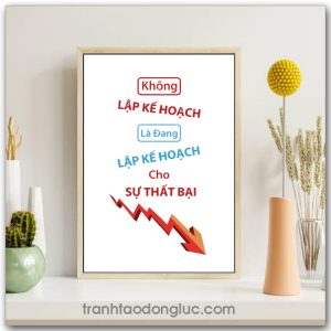 Mẫu tranh Slogan: Không lập kết hoạch là đang lập kế hoạch cho sự thất bại