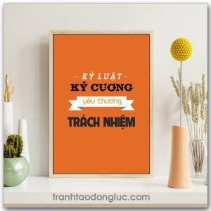 Mẫu tranh Slogan: Kỷ luật kỷ cương yêu thương trách nhiệm