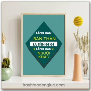 Mẫu tranh Slogan: Lãnh đạo bản thân là tiền đề để lãnh đạo người khác