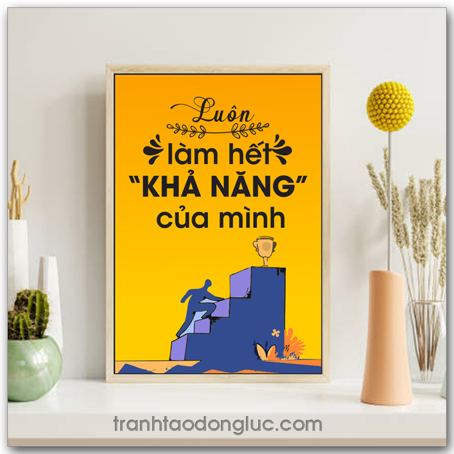 Mẫu tranh Slogan: Luôn làm hết khả năng của mình