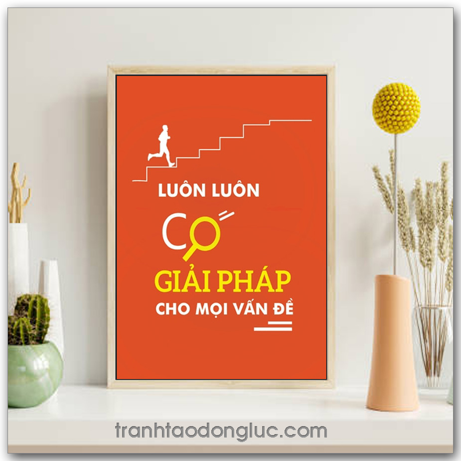 Mẫu tranh Slogan: Luôn có giải pháp cho mọi vấn đề