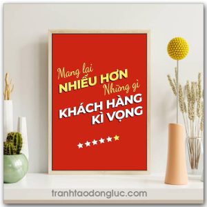 Mẫu tranh động lực: Mang lại nhiều hơn những gì khách hàng kì vọng