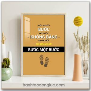 Mẫu Tranh Slogan: Một người bước 100 bước không bằng 100 người mà mỗi người bước một bước