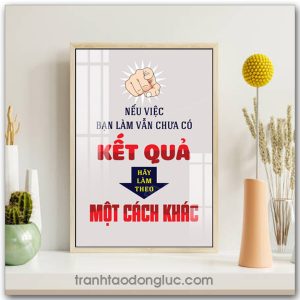 Mẫu Tranh Slogan: Nếu việc bạn làm vẫn chưa có kết quả hãy làm theo một cách khác