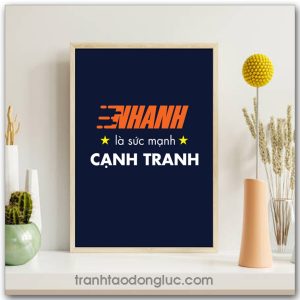 Mẫu Tranh Slogan: NHANH là sức mạnh cạnh tranh
