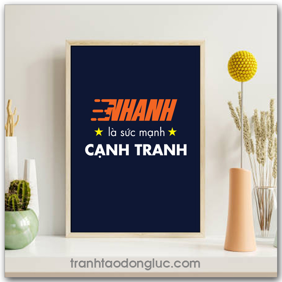 Mẫu Tranh Slogan: NHANH là sức mạnh cạnh tranh