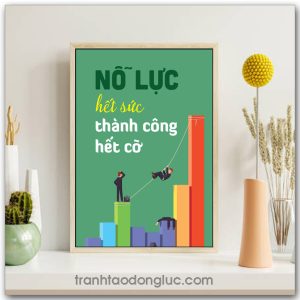 Mẫu Tranh Slogan: Nỗ lực hết sức thành công hết cỡ