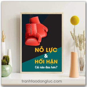 Mẫu Tranh Slogan: Nỗ lực & Hối hận cái nào đau hơn?