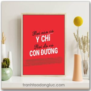 Mẫu Tranh Slogan: Nơi nào có ý chí nơi đó có con đường