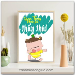 Mẫu Tranh Slogan: Quan trọng là thần thái