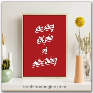 Mẫu Tranh Slogan: Sẵn sàng đột phá và chiến thắng