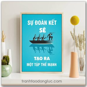 Mẫu Tranh Slogan: Sự đoàn kết sẽ tạo ra một tập thể mạnh
