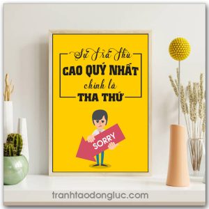 Mẫu Tranh Slogan: Sự trả thù cao quý nhất chính là tha thứ