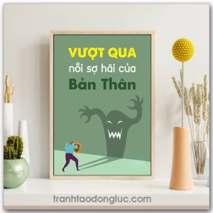 Mẫu Tranh Slogan: Vượt qua nỗi sợ hãi của bản thân