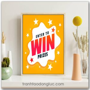 Tranh động lực tiếng Anh: Enter to win prizes